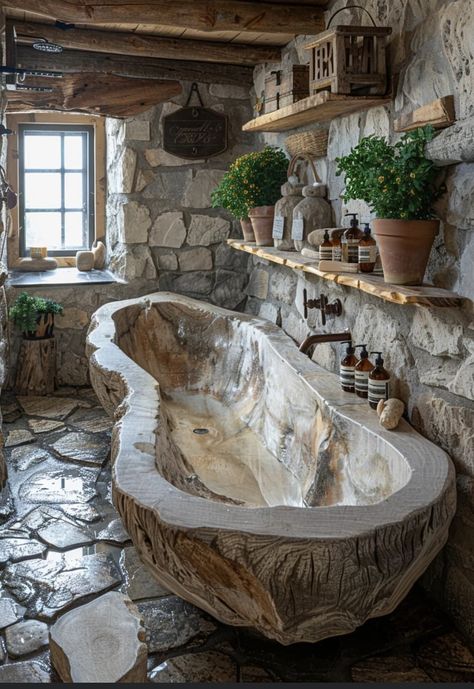 Home Inspo Cozy, Mountain Cabins, Earthship Home, Rustic Bathroom Designs, Easy Diy Decor, Living Ro, Home Decor On A Budget, Dream Cottage, Rustic Bathrooms