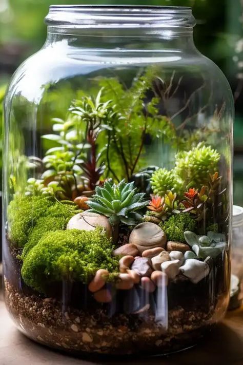 Creating a terrarium is not just about crafting a miniature landscape; it’s about encapsulating a tiny ecosystem that can thrive with minimal maintenance. Whether you’re looking to green up your indoor space or searching for a rewarding DIY project, building your own terrarium is a fantastic choice. Here’s a detailed guide to help you create your very own living piece of art. Indoor Plant Terrarium, Mini Terrarium Ideas Easy Diy, Terrarium Scene Ideas, Small Terrarium Ideas, Tiny Ecosystem, Build Your Own Terrarium, Terrarium Scene, Open Terrariums, Terrarium Ideas