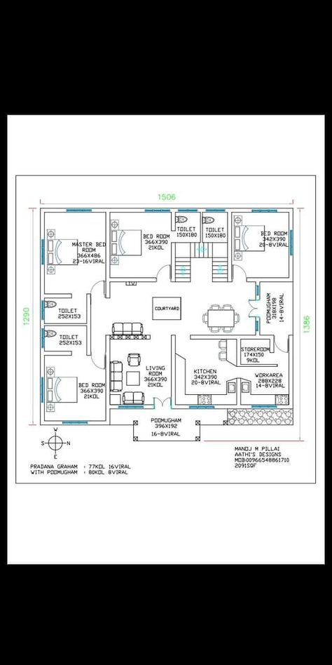 Concrete Patio Layout, 4bhk House Plan Floors, 4 Bhk House Plan Indian, Free House Plans 4 Bedroom, 4 Bhk House Plan, 4bhk House Plan, 40x60 House Plans, 30x50 House Plans, Four Bedroom House Plans