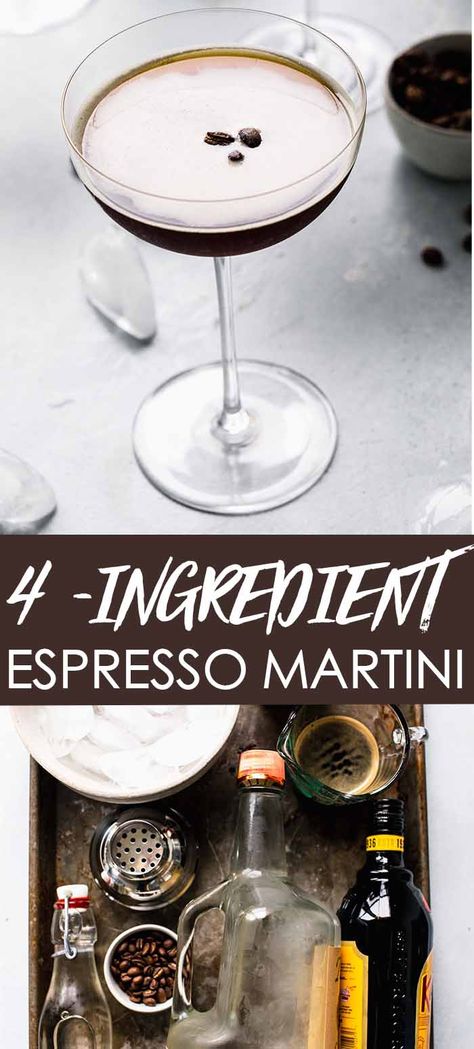 Esspresso Martini, Best Espresso Martini, Martini Recipes Easy, Espresso Martini Ingredients, Cocktail Recipes At Home, Easy Cocktail Recipe, Espresso Martini Recipe, Chocolate Martini, Easy Cocktail