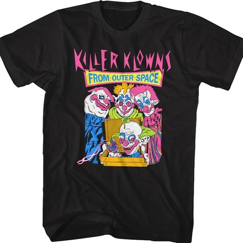 Pizza Box Killer Klowns From Outer Space T-Shirt Black Pizza, Space Pizza, Killer Klowns From Outer Space, Order Pizza, Pizza Delivery, T Dress, Disney Stars, Comedy Films, Outer Space