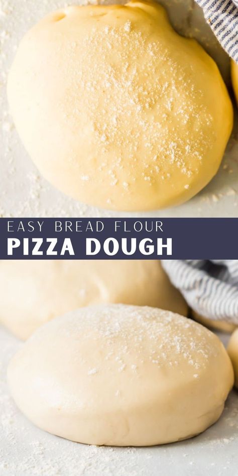 Bread Flour Pizza Dough, Using Bread Flour, Pizza Dough Bread, Bread Flour Recipe, Easy Homemade Pizza Dough, Quick Pizza Dough, Homemade Pizza Dough Easy, Best Pizza Dough Recipe, Pizza Dough Recipe Easy