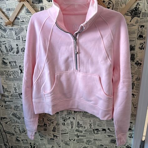 [ Nwot ] M/L Lululemon Strawberry Milkshake Scuba Oversized Funnel-Neck Half Zip New Without Tag, Ripped The Size Tag, Never Worn More Details [ Bundle To Save ] [ No Low Offers ] [ I Don't Trade ] Lululemon Clothes, Lulu Tops, Anna Claire, Lulu Outfits, Strapless Denim Dress, Preppy Things, Ninth Grade, Things I Need To Buy, Pink Lululemon