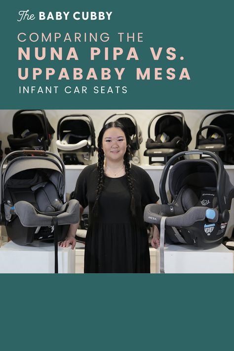 In the market for an infant car seat and can't decide on one? We're comparing the Nuna PIPA and the UPPAbaby MESA to clear things up and help you choose! #carseat #nuna #uppababy #carseats Uppababy Mesa, Clear Things, Infant Car Seat, Car Seat, Baby Car Seats, Car Seats