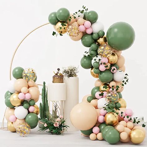 Enchanted Forest Decorations, Pink Balloon Garland, Blush Balloons, Forest Baby Showers, Blowing Up Balloons, Small Balloons, Balloon Kit, Garland Arch, Green Balloon