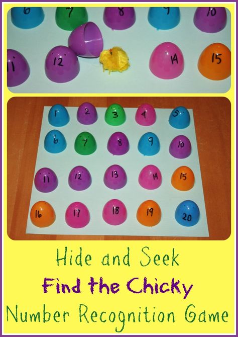 Find the Chick Easter 1-20 Number Recognition Game Egg Activity Number Recognition Games, Easter School, Easter Math, Easter Preschool, Prek Math, Easter Games, Spring Preschool, Numbers Preschool, Number Recognition