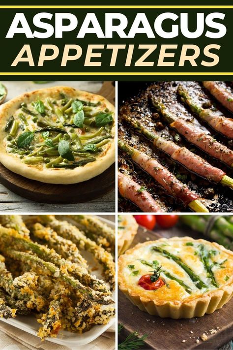 These easy asparagus appetizers are perfect for any gathering! From crescent rolls to fries to dip, this green veggie makes for some very tasty bites. Appetizers With Asparagus, Asparagus Appetizers Easy, Pickled Asparagus Appetizer, Asparagus Appetizer Recipes, Asparagus Appetizers, Marinated Asparagus, Asparagus Appetizer, Asparagus Pizza, Summer Appetizer Recipes