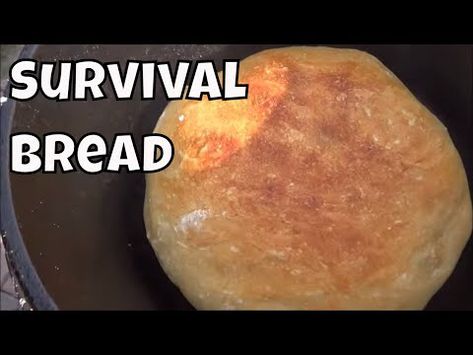 If you ever end up in a situation where you have to cook food without electricity, you'll need some easy, simple recipes that work well over a fire. One thing you'll definitely want to make is survival bread. Survival Bread, Long Term Survival, Diy Survival, Emergency Food, Survival Food, Food Supply, Survival Prepping, Survival Skills, 4 Ingredients