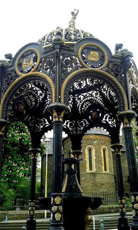 Fountain, bottom of high street Merthyr Tydfil Merthyr Tydfil, Where The Heart Is, South Wales, Eiffel Tower Inside, Genealogy, Barcelona Cathedral, Wales, Gazebo, Eiffel Tower