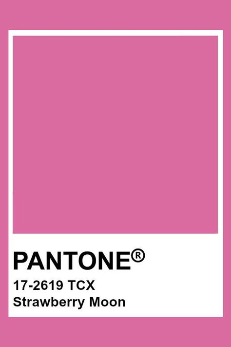 Pantone Rosa, Interior Design Material Board, Pink Pantone, Pantone Tcx, Pantone Color Chart, Pantone Swatches, Pantone Colours, Strawberry Moon, Pantone Palette