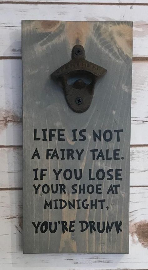 Patio Decorations, Drink Bar, Mounted Bottle Opener, Wall Mounted Bottle Opener, Funny Beer, Beer Opener, Beer Bottle Opener, Beer Humor, A Fairy Tale