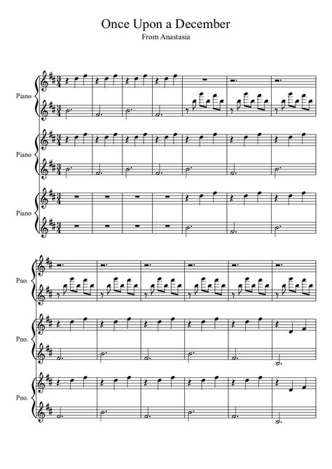 Once Upon a December- ANASTASIA-  Sheet music made by cpmhs for 3 parts: Piano #MaVi #Harmonics Once Upon A December Violin, Once Upon A December Piano, Anastasia Disney, Piano Tips, Once Upon A December, Disney Sheet Music, Piano Tutorials Songs, Violin Songs, Violin Sheet