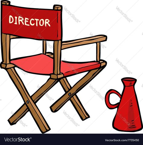 Chair Cartoon, Bed Vector, Director Chair, Chair Drawing, Film Equipment, Globe Vector, Hot Wheels Garage, Directors Chair, Diy Bag Designs