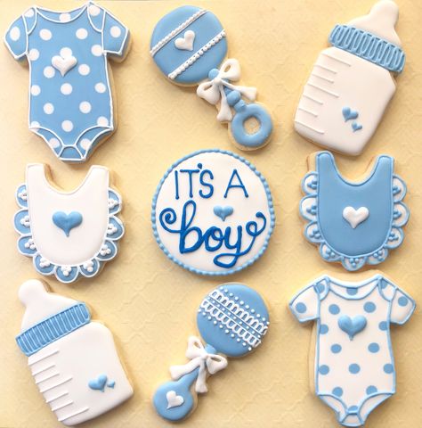 Boy Baby Shower Cookies Decorated, Cookies For Baby Shower Boy, It’s A Boy Baby Shower Ideas, Baby Boy Shower Cookies Decorated, Cookie Baby Shower Theme, Galletas Baby Shower Boy, Baby Boy Cookies Decorated, Baby Shower Boy Cookies, Baby Cookies Decorated