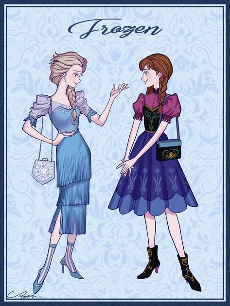 Frozen Art, Disney Princess Fashion, Frozen Disney Movie, Disney Nerd, Disney Princess Frozen, Princess Pictures, Disney Princess Drawings, Disney Elsa, Princess Cartoon