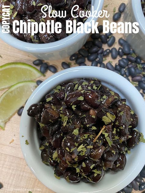 Olla-Podrida: Copycat Slow Cooker Chipotle Black Beans Black Bean Crockpot, White Almond Cakes, Chipotle Black Beans, Beans In Crockpot, Slow Cooker Black Beans, Chili Cheese Dips, Dried Black Beans, Asparagus Bacon, Mushroom Broth