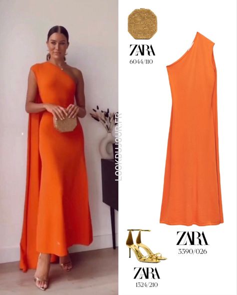 Dress To Go To A Wedding As A Guest, Orange Dress Outfit Wedding Guest, Civil Wedding Guest Outfit, Wedding Guest Dress Jacket, Orange Wedding Guest Dress, Zara Dress Outfit, Beach Formal Dress, Classy Summer Dress, Wedding Guest Outfit Summer Classy