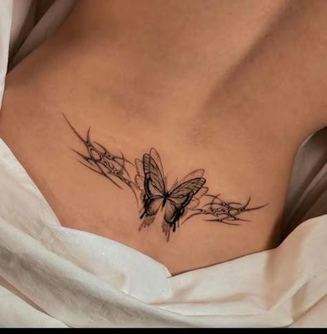 Tatoos Woman Butterflies, Butterfly Tramp Stamp Tattoos, Lower Back Butterfly Tattoo, 2000s Tramp Stamp, Modern Tramp Stamp, Tramp Stamp Tattoos Classy, Tattoo Modern, Tramp Stamp Tattoos, Waist Tattoos