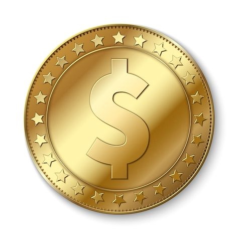 Realistic 3d gold dollar vector coin iso... | Premium Vector #Freepik #vector #penny #dollar-3d #dollar-symbol #money-3d Gold Dollar, Church Backgrounds, Gold Money, Cartoon Character Pictures, Dollar Coin, Gold Coins, Premium Vector, Penny, Give It To Me