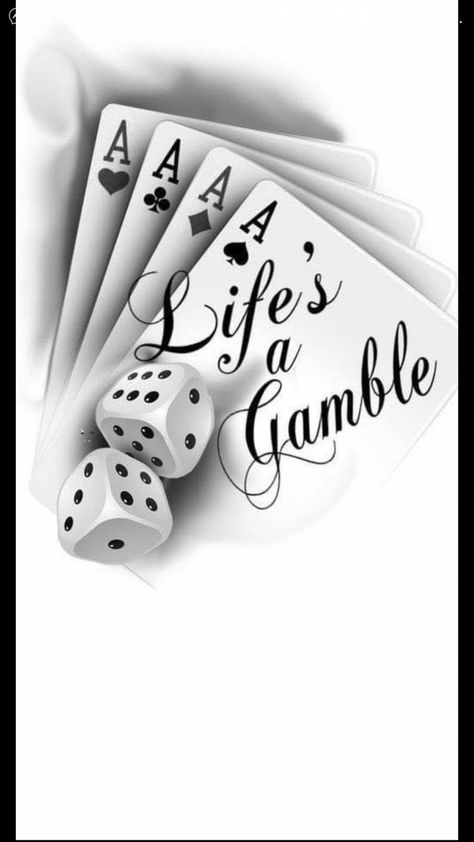 Lifes A Gamble Tattoo, Baby Memorial Tattoos, Playing Card Tattoos, Casino Tattoo, Floral Back Tattoos, Butterfly Hand Tattoo, Chicano Tattoos Sleeve, Card Tattoo Designs, Tattoo Lettering Design