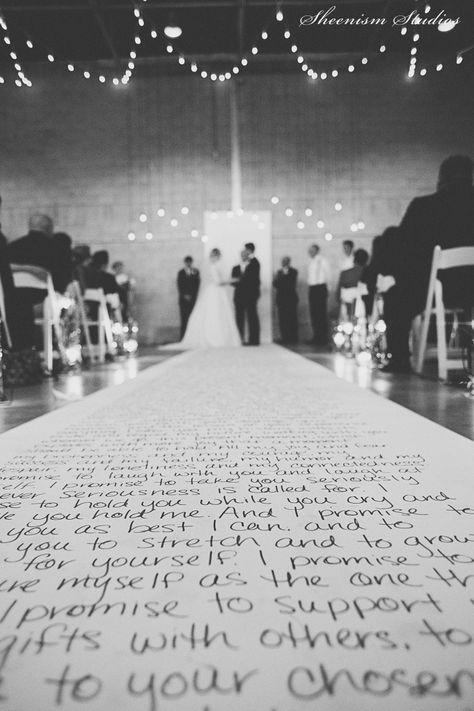 Diy Wedding Aisle Runner, Boot Wedding, Antigua Wedding, Letters Handwritten, Romantic Wedding Vows, Modern Engagement Photos, Modern Industrial Wedding, Aisle Runner Wedding, Canadian Wedding