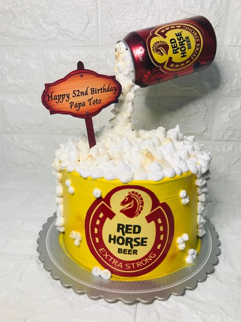 Redhorse Beer Cake Design, Beer Cake Design, Redhorse Beer, Beer Cakes For Men, Beer Cakes, Beer Cake, Chili Cheese, Crazy Cakes, Cakes For Men