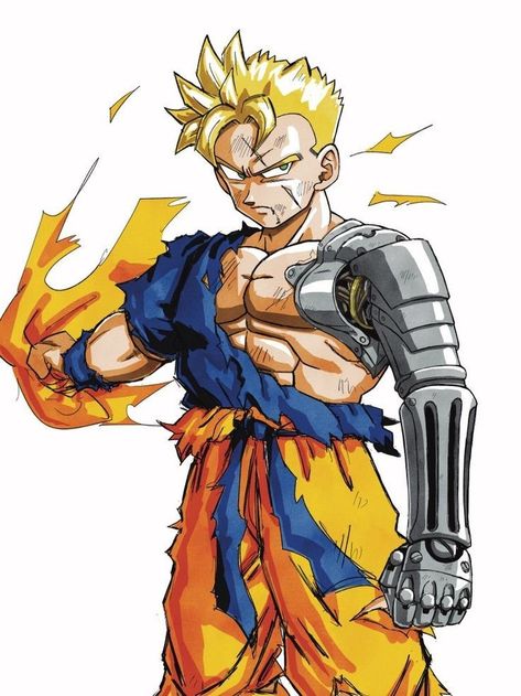 Super Saiyan Future Gohan with mechanical arm 💪 Gohan Fanart, Future Gohan, Goku 2, Imagination Drawing, Goku Art, Mechanical Arm, Amy The Hedgehog, Dragon Ball Wallpaper Iphone, Dbz Art