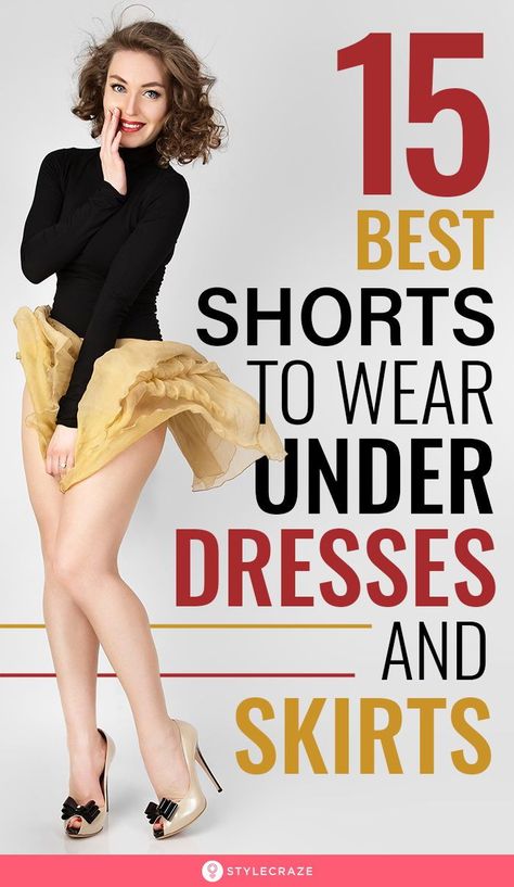 15 Best Shorts To Wear Under Dresses And Skirts: We have put together a list of the best shorts you can wear under your skirts and dresses to feel confident. From lace shorts to body-hugging shapewear, we’ve got you covered. Read on to know more about these lifesavers and where you can get them! #Shorts #Dresses #Shapewear #Fashion Mode Over 50, Shorts Under Dress, Shorts For Under Dresses, Flowy Dress Short, Easter Dresses For Toddlers, Below The Knee Dresses, Fashion Fails, What Should I Wear, Fashion Fail