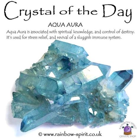 Crystal Of The Day - Aqua Aura Meditative Space, Pretty Witch, Crystal Tips, Crystal Magick, Broom Closet, Aqua Aura Quartz, Healing Gemstones, Crystal Power, Esoteric Art