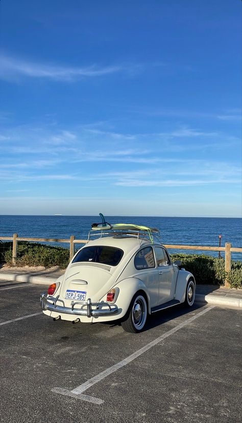 1968 VW Beetle. Surf. Surfboard. Vintage. Perth, WA. Volkswagen Beetle Aesthetic Wallpaper, Volkswagen Beetle 1967, 1968 Volkswagen Beetle, Fusca Aesthetic, Vw Beetle Wallpaper, Beetle Car Aesthetic, Vw Beetle Aesthetic, Volkswagen Beetle Aesthetic, Old Volkswagen Beetle