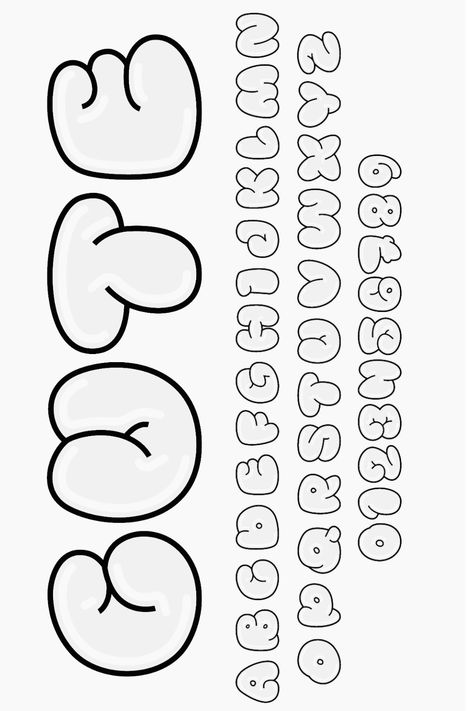 Phat font art illustration Bubble Fonts Alphabet, Alphabet Graffiti, Hand Lettering Alphabet Fonts, Alfabet Font, Alphabet Typography, Graffiti Lettering Alphabet, Bubble Letter Fonts, Graffiti Art Letters, Lettering Guide