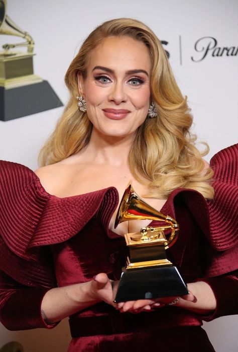 Adele Grammys, Adele Hair, Adele Singer, Grammys 2023, Adele Style, Adele Adkins, Ginger Hair Color, Bridal Hair And Makeup, Strawberry Blonde