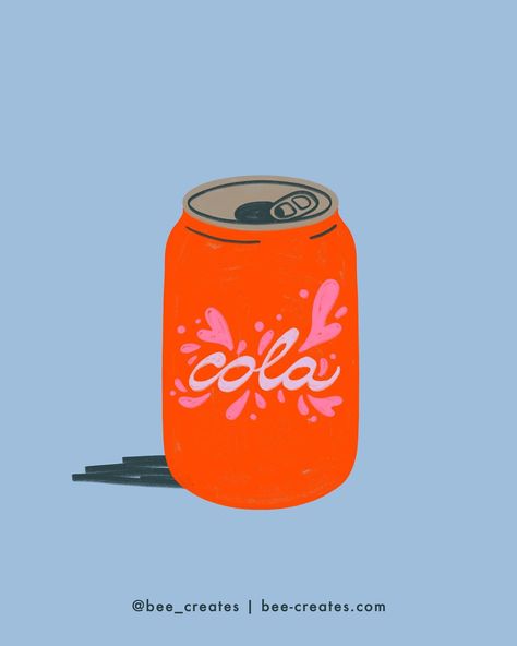 A decisive question in the poll for ya… SODA 19/100 for #100daysoftastyart #soda #pop #fizz #sodacan #sodapop #🥤 #illustration #foodart #surfacedesign #surfacepatterndesign #surfacedesigner #foodillustration #theydrawandcook #theydrawanduppercase #100daychallenge #100dayproject #100daychallenge2024 #100patterns #100daysofdailycreating Soda Painting, Soda Illustration, Can Illustration, Soda Logo, Kids Art Space, Soda Cup, Ideas Illustration, Soda Shop, 100 Day Challenge