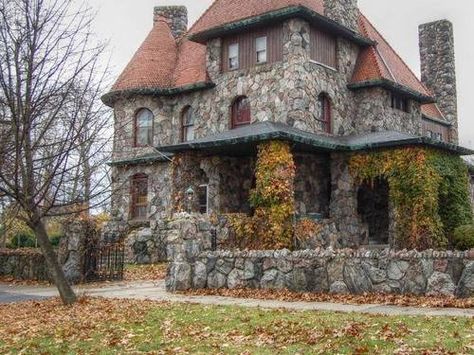 Cobblestone house. Old Stone Houses, Stone Cottages, Castle House, Stone Cottage, Old Stone, Stone Houses, Stone House, Beautiful Architecture, Home Wallpaper