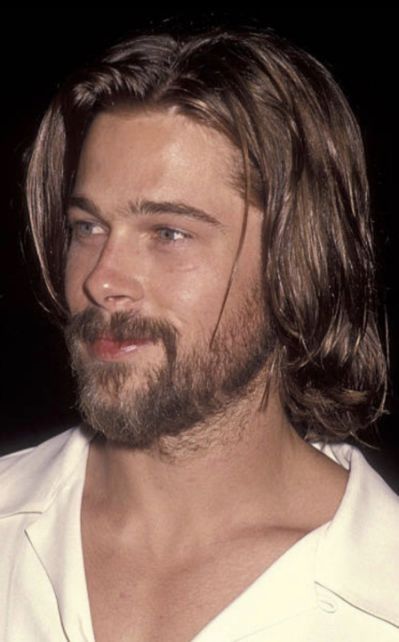 Brad Pitt With Beard, Psl Gods, Long Hair Beard, Men 90s, Grace Moretz, Awesome Beards, Jason Statham, Chloe Grace Moretz, Chloe Grace