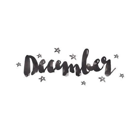 December Doodles, Bullet Journal Tools, Handwritten Type, It's December, Illustration Typography, Hello December, December Birthday, Days And Months, Aesthetic Fonts