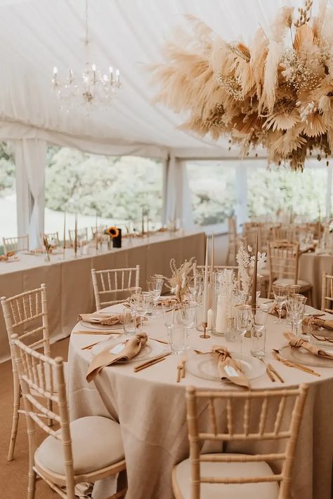 Boho rustic wedding venue styling for this real wedding at Garthmyl Hall. Featuring dried flowers, neutral colour palette & dreamy outdoor wedding ceremony. Pix by Vix. Rustic Contemporary Wedding, Flowers Neutral, Bride Suit, Country House Wedding Venues, Modern Cakes, Rustic Wedding Venues, Boho Wedding Inspiration, Wedding Hall, Contemporary Wedding