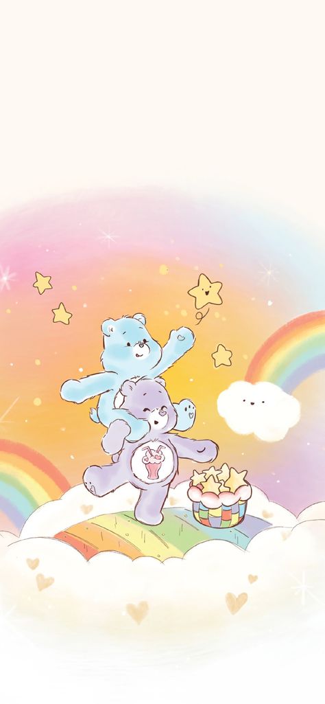 Care Bears Vintage, Care Bear Party, Cartoons 80s 90s, Screen Savers Wallpapers, Preppy Wallpaper, Cute Wallpaper For Phone, Bear Wallpaper, Cute Patterns Wallpaper, Care Bear