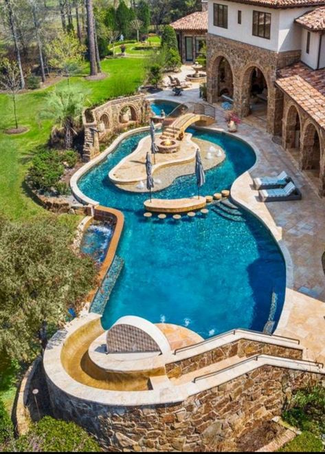 Simple Pool, Dream Backyard Pool, Pools Backyard Inground, Above Ground Pool Ideas, Ground Pool Ideas, Luxury Pools, Inground Pool, Backyard Pool Landscaping, Dream Pools