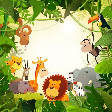 Download the Wildlife Jungle Animals Background 269007 royalty-free Vector from Vecteezy for your project and explore over a million other vectors, icons and clipart graphics! Putri Aurora, Jungle Background, African Savannah, Safari Wallpaper, Jungle Theme Birthday, Jungle Illustration, Wallpaper Illustration, 카드 디자인, Theme Background