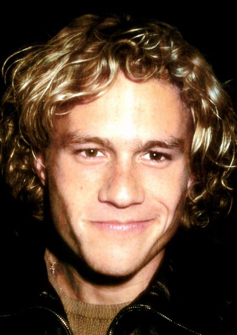 Heath Ledger Heath Ledger, Curly Hair, A Man, Blonde, Hair, White