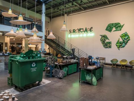 Merci's "Upcycling" Collection Spotlights Sustainable Luxury Event Booth Design, Design Studio Workspace, Recycled Magazines, Tetra Pak, Store Concept, Interactive Exhibition, Window Display Design, Recycling Center, Retail Store Design