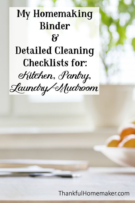 Organized Paperwork, Organizing Binders, Homemaking Hacks, Homemaking Binder, Kitchen Checklist, Household Notebook, Cleaning Checklists, Laundry Mudroom, Happy Homemaking