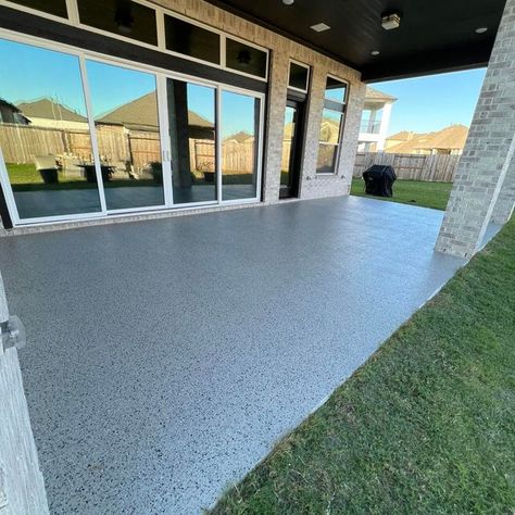 Floor Shield of Houston on Instagram: "We don't do boring 😴 🥱-- and you DON’T need to either. (Especially on your porches and patios.) TransFLOORm your concrete into a beautiful, livable space! ✨🏖️ 𝑭𝒂𝒔𝒕, 𝒆𝒂𝒔𝒚, 𝒂𝒘𝒆𝒔𝒐𝒎𝒆. 𝑾𝒉𝒂𝒕’𝒔 𝒏𝒐𝒕 𝒕𝒐 𝒍𝒐𝒗𝒆? ⏱️ Done in a Day 🏋️‍♂️ 4x Stronger than Epoxy 🎖️ Veteran Owned 💯 Top-Notch Service 🏠 Proud Local Business 📝 15 Year Warranty Don’t just seal it, FLOOR SHIELD it!!! Call today for your FREE ESTIMATE ☎️ 281-701-2126 #polyasparticfloorcoating #polyasparticfloor #floorshieldhouston #PolyasparticCoatings #polyaspartic #polyasparticcoatings #porch #patiodecor #patiolife #patiocoatings #patiostyle #patiodesign #patio #porchview #porchdecor #patiomakeover #patioideas" Patio Epoxy Floor, Epoxy Patio Floor, Thanksgiving Games For Adults, Patio Style, Patio Flooring, Outside Patio, Concrete Porch, Patio Makeover, Thanksgiving Games