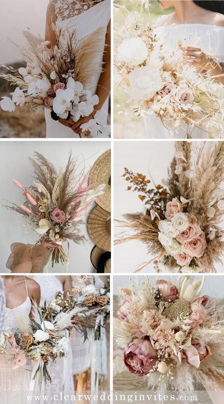 Pampas Theme Wedding, Wedding Pampas Grass Decor, Pampas Grass And Roses Centerpiece, Pompadour Grass Wedding, Pink Pampas Wedding Decor, Eucalyptus And Pampas Grass Wedding, Pompass Grass Centerpiece, Pampas Grass Centerpiece Wedding Ideas, Pampas’s Grass Wedding Decor