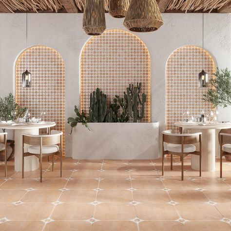 Moroccan Palace, Moroccan Wall Tiles, Unique Accent Wall, Geometric Star Pattern, Moroccan Kitchen, Eight Pointed Star, Exterior Tiles, Patterned Tiles, Terracotta Floor