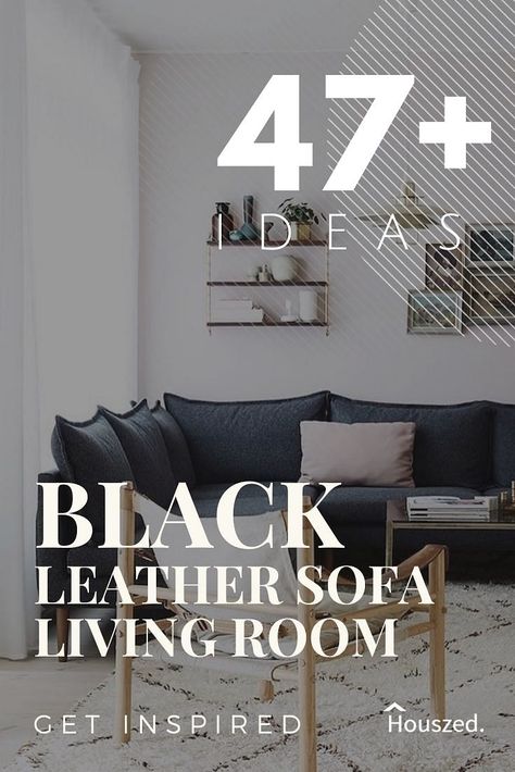 47+ Black Sofa Living Room Ideas That Deliver Style in 2023 | Houszed Black Leader Sofa Living Room, Family Rooms With Black Leather Sofas, Black Sofa Rug, Accent Chairs To Go With Black Leather Couch, Black Lounge Suite Living Rooms, Black Sofa Color Schemes, Living Room With Black Sofa Ideas, Styling A Black Leather Couch, How To Style A Black Sofa