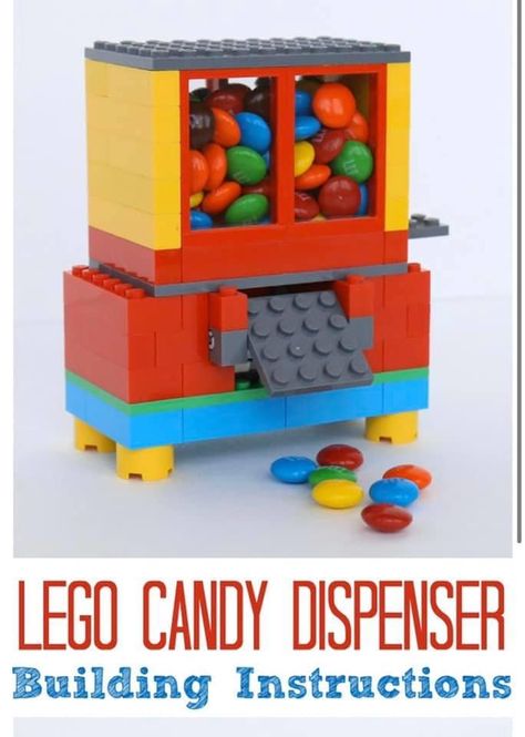 4h Lego Project Ideas, Lego Builds Easy, Lego Gadgets, Lego Ideas For Kids, Lego Candy Dispenser, Lego Tower, Lego For Adults, Lego Blueprint, Lego Plans