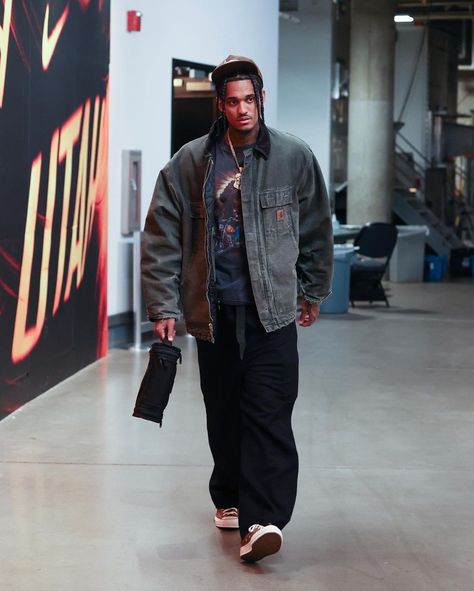 Kanye West Outfits, Nike Air Uptempo, 70 Outfits, Jordan Clarkson, Nba Fashion, Black Men Street Fashion, Men Street Fashion, Outfits With Converse, Mens Fashion Streetwear