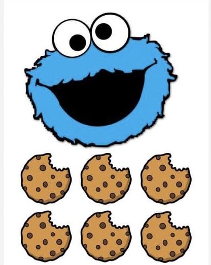 Cookie Monster Cutouts, Cookie Monster Template, Cookie Monster Craft, Cookie Monster Games, Cookie Monster Images, Sesame Street Party Favors, Baby Cookie Monster, Cookies Monster, Cookie Monster Birthday Party